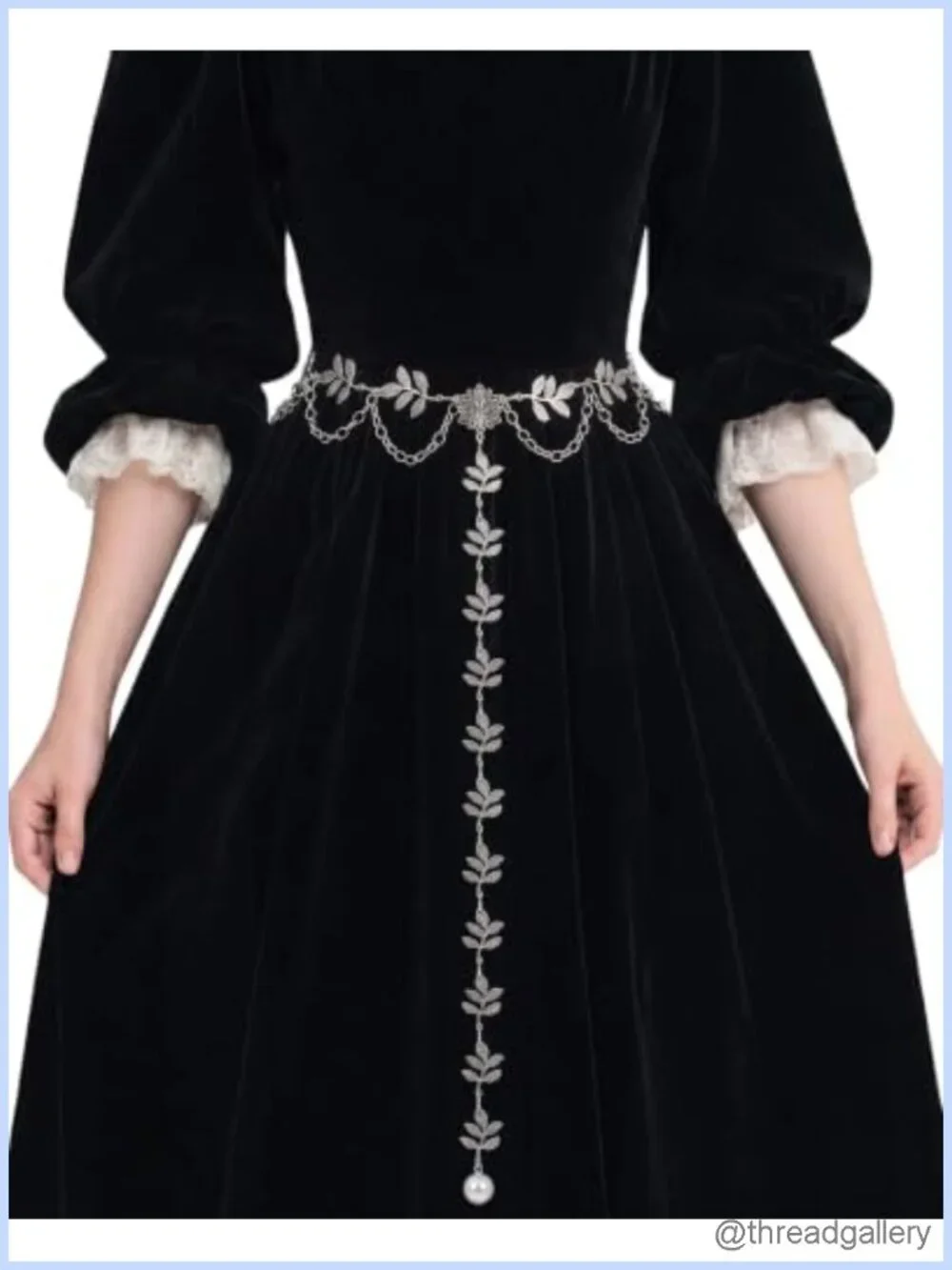 Women's Leaf Waist Chain Belt with Tassel Adjustable Alloy